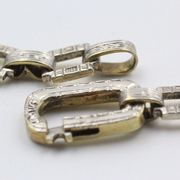 Antique Art Deco Platinum Diamond 14K Gold Frosted Rock Quartz Crystal Bracelet - Picture 16 of 16